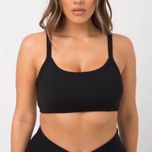 Year of Ours RIBBED BRALETTE 2.0 - HOT PINK - SIZE M